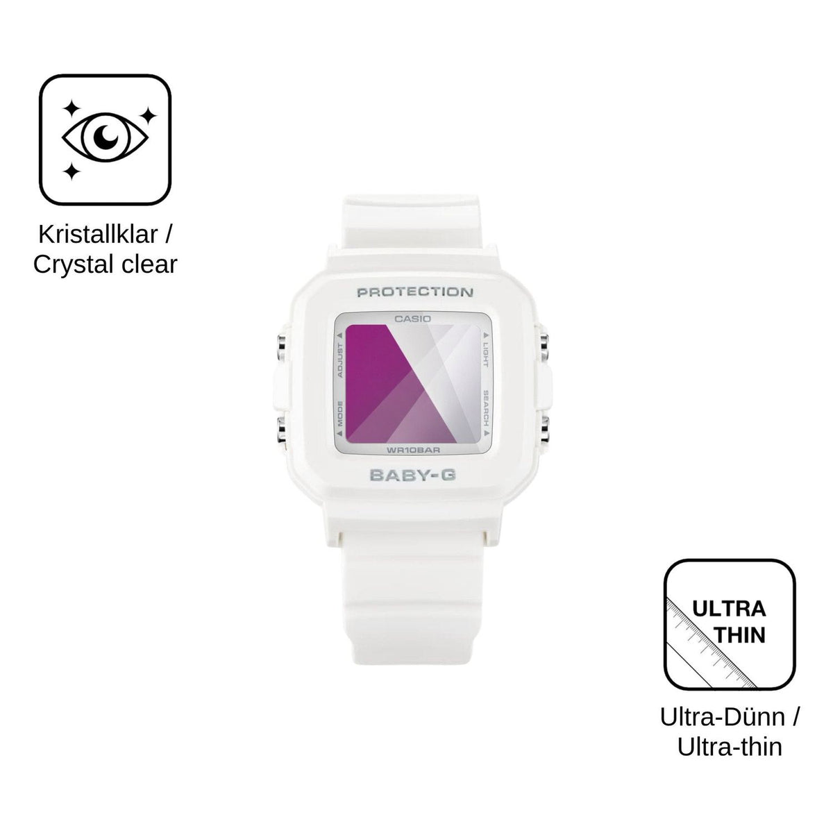6x Screen Protector for Casio Baby-G BGD-10 Protection Crystal Clear dipos