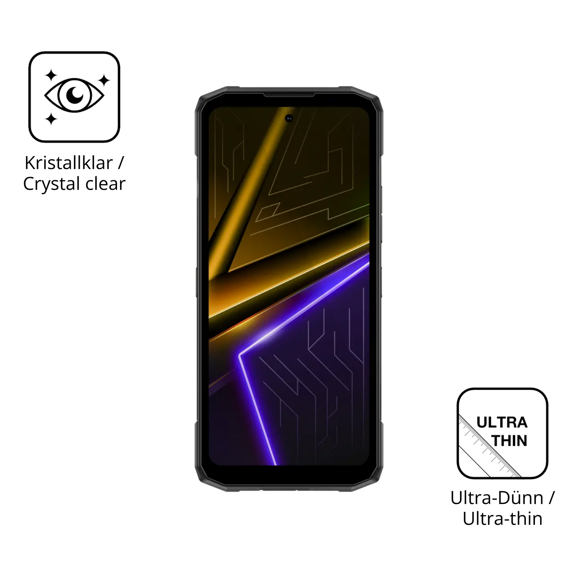 Dünne und klare Folie passend zugeschnitten für Doogee Blade 20 Max