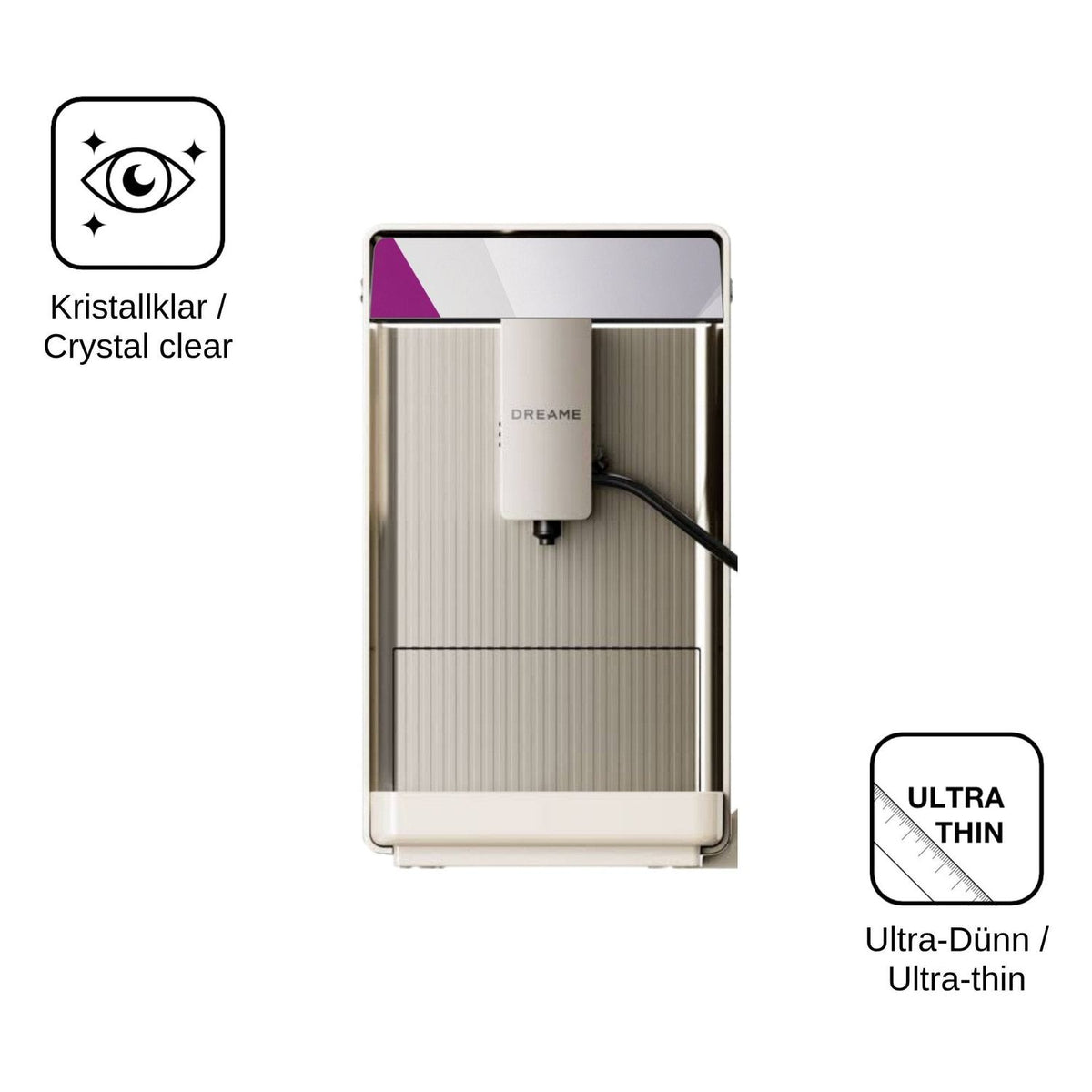 2x Screen Protector for Dreame Ecceluxe Slim Protection Crystal Clear dipos