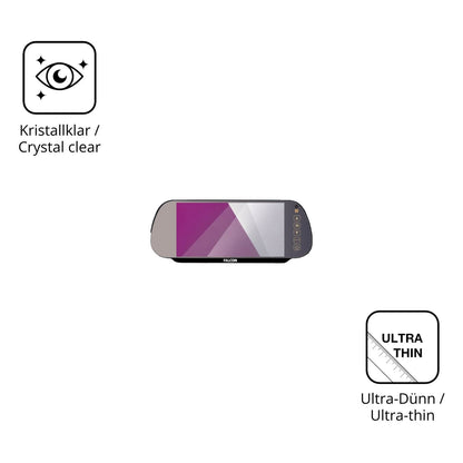 Dünne und klare Folie passend zugeschnitten für Falcon Mirror FN-HDMWC7