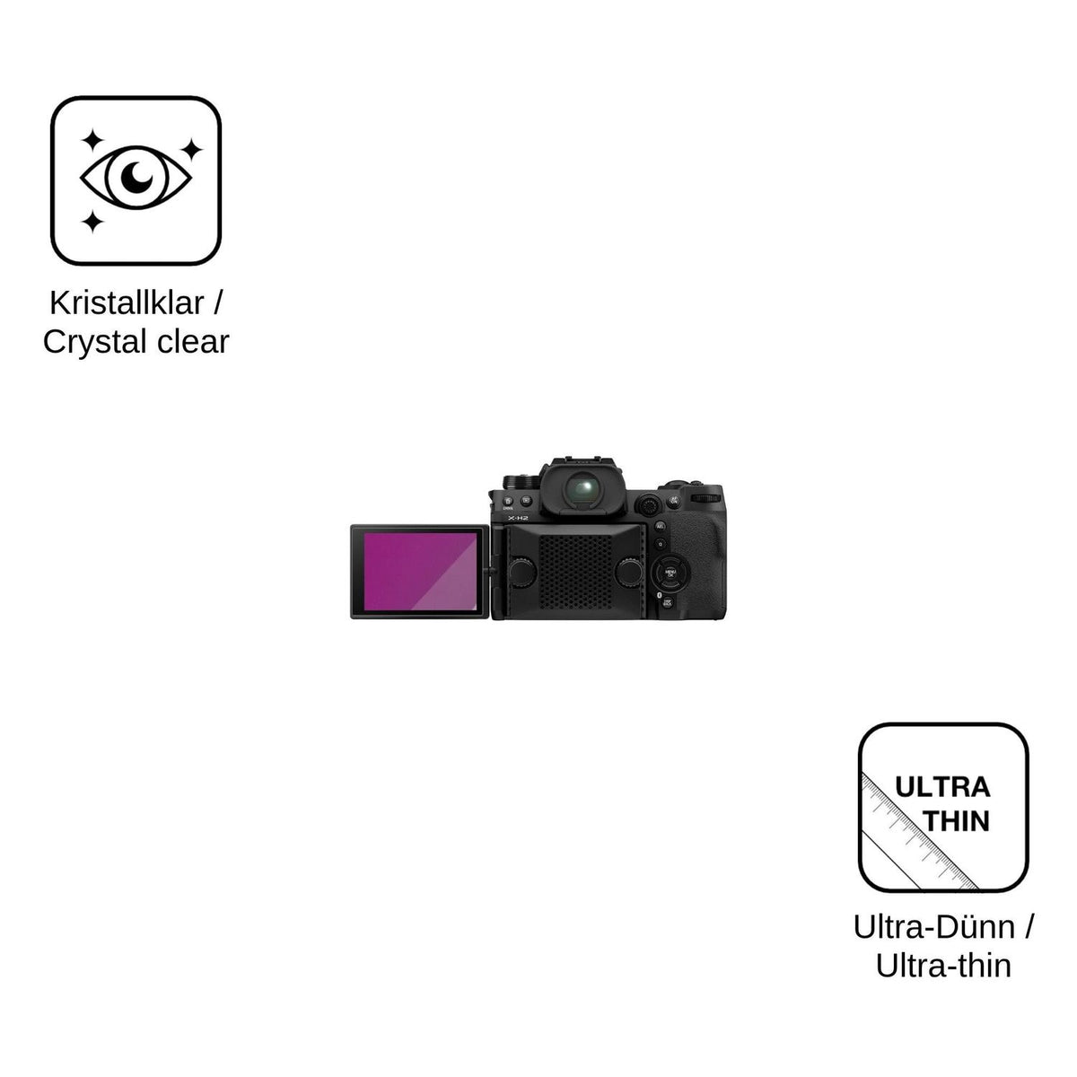4x Screen Protector for Fujifilm X-H2 Protection Crystal Clear dipos