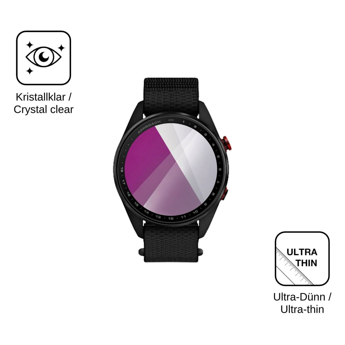 6x Screen Protector for Garmin Approach S72 47mm Protection Crystal Clear dipos