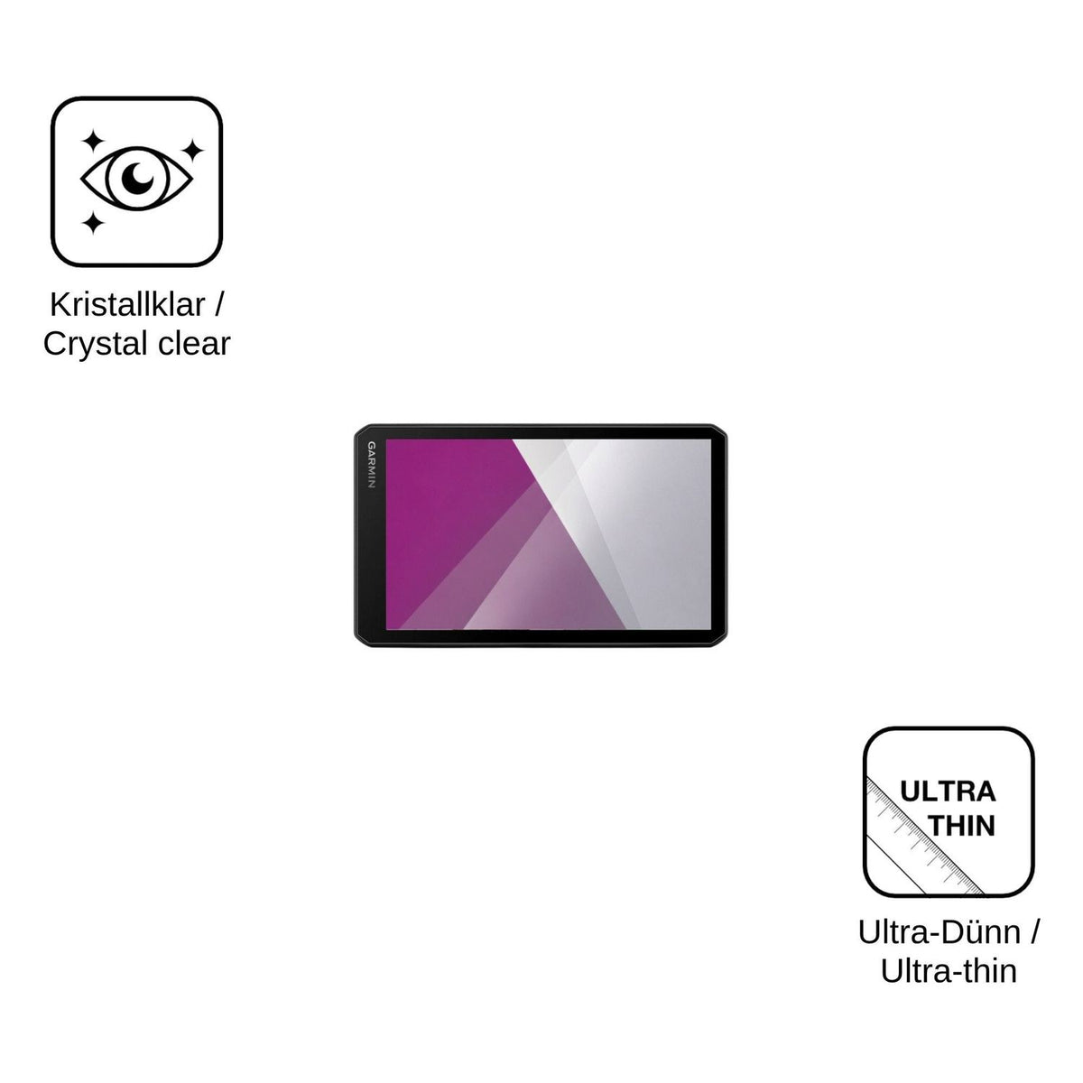 2x Screen Protector for Garmin CamperCam 795 Protection Crystal Clear dipos