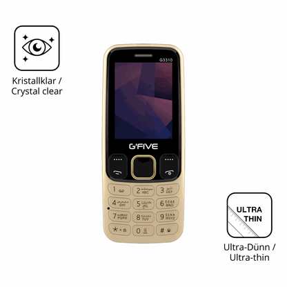 Dünne und klare Folie passend zugeschnitten für GFive G3310 New