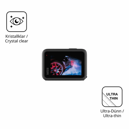 Dünne und klare Folie passend zugeschnitten für GoPro HERO9