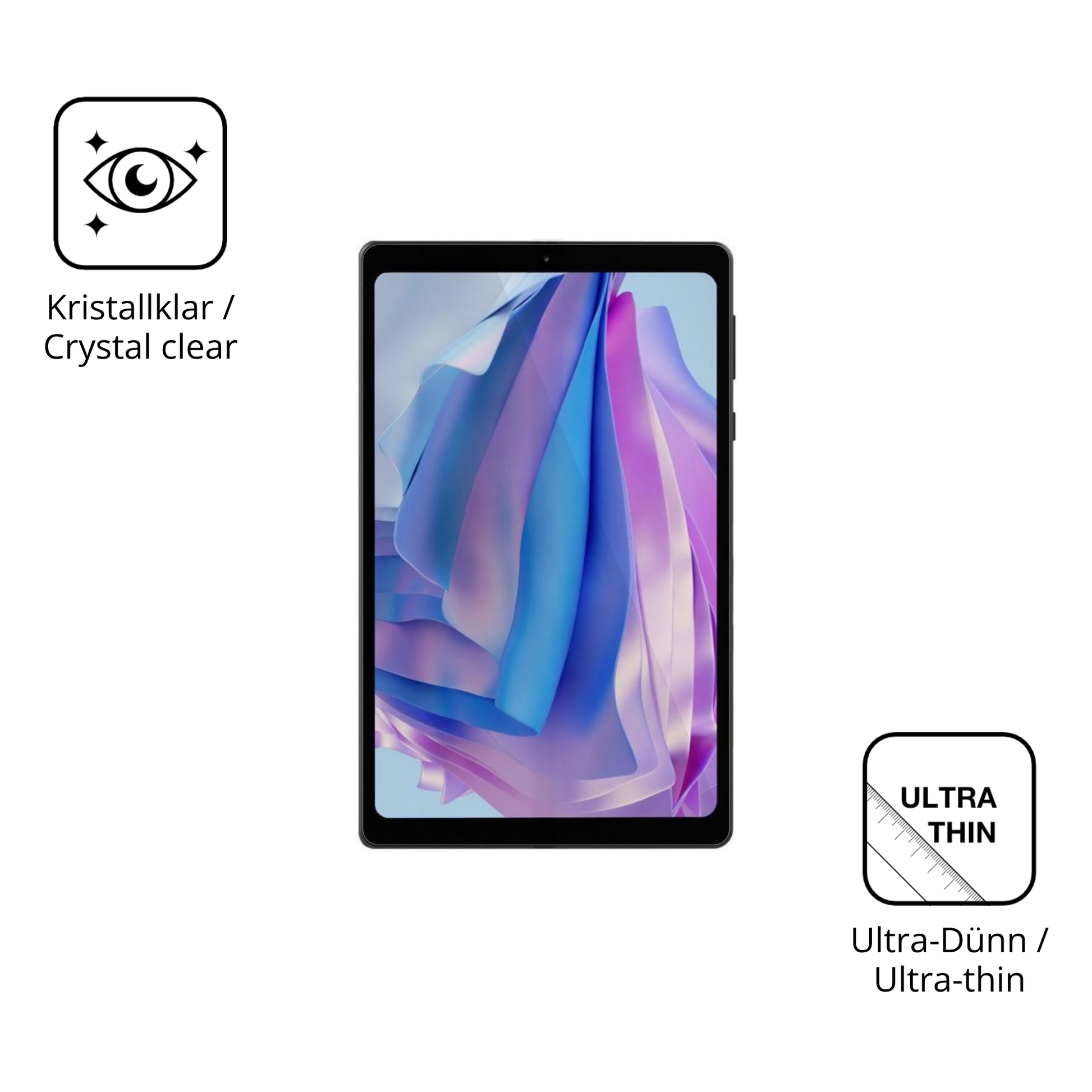 Dünne und klare Folie passend zugeschnitten für Headwolf Fpad 5
