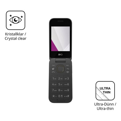 Dünne und klare Folie passend zugeschnitten für HMD 2660 Flip 4G