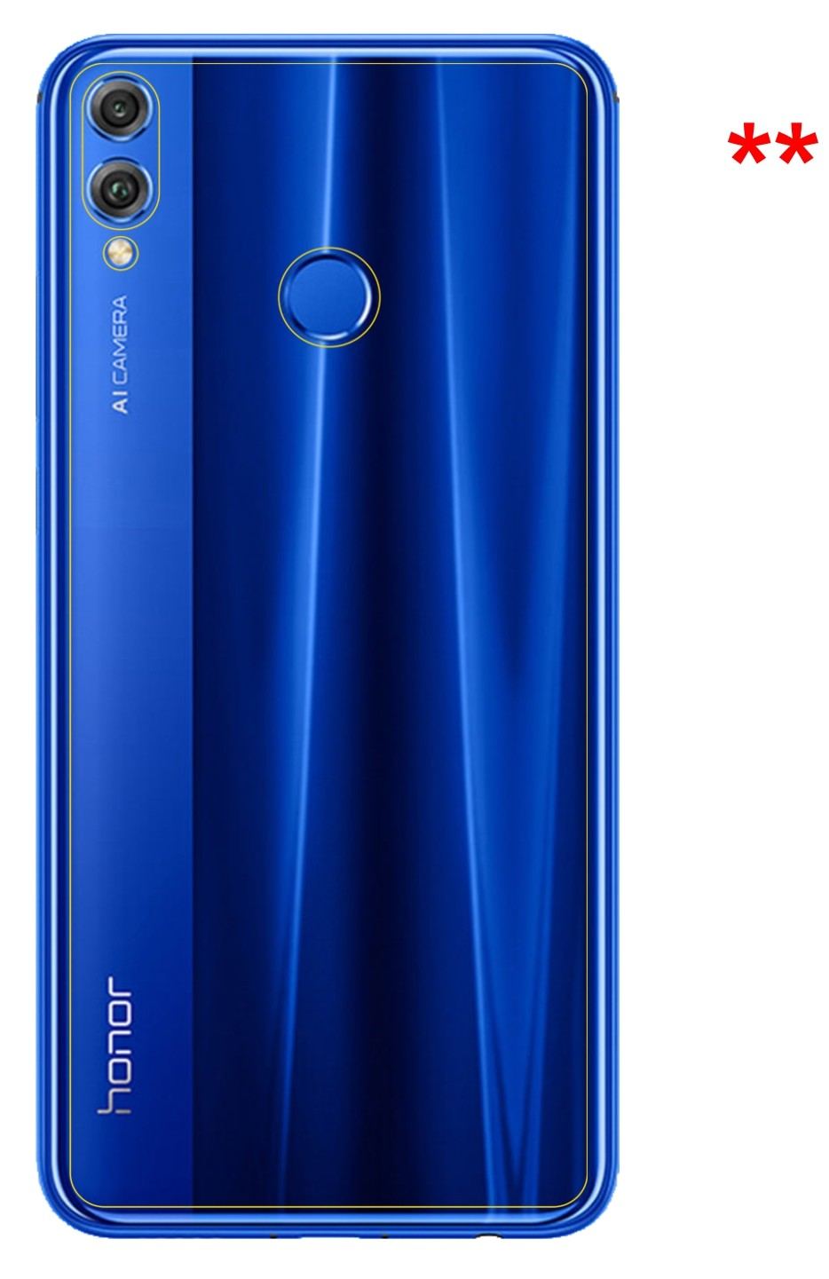 Dünne und klare Folie passend zugeschnitten für Honor 8X Max Rückseite