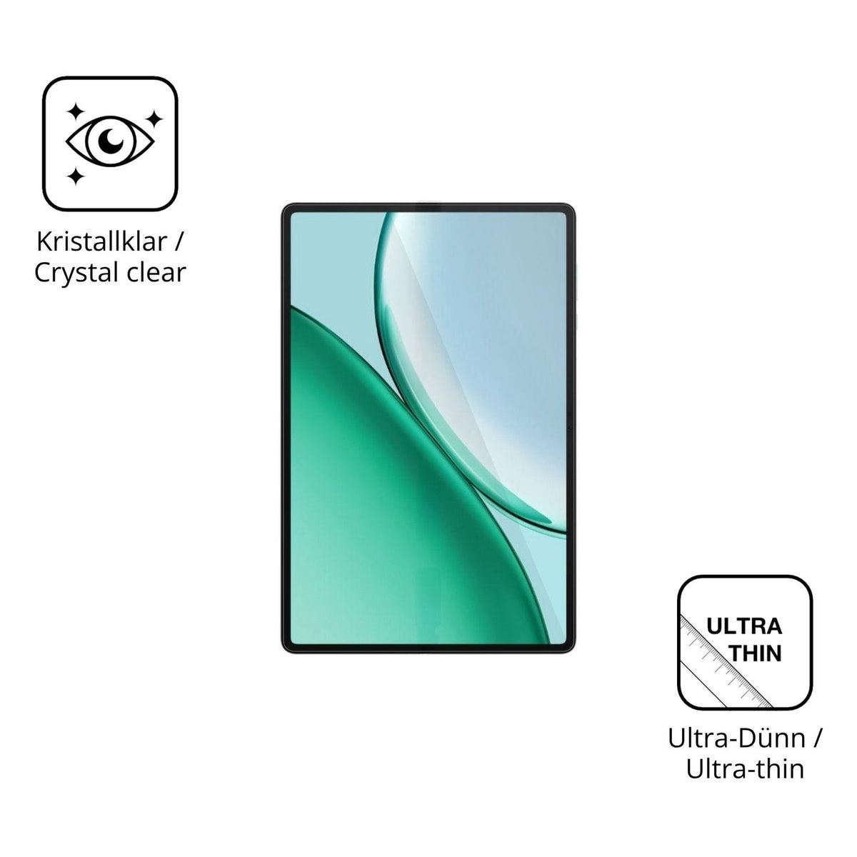 Dünne und klare Folie passend zugeschnitten für Honor Pad X10