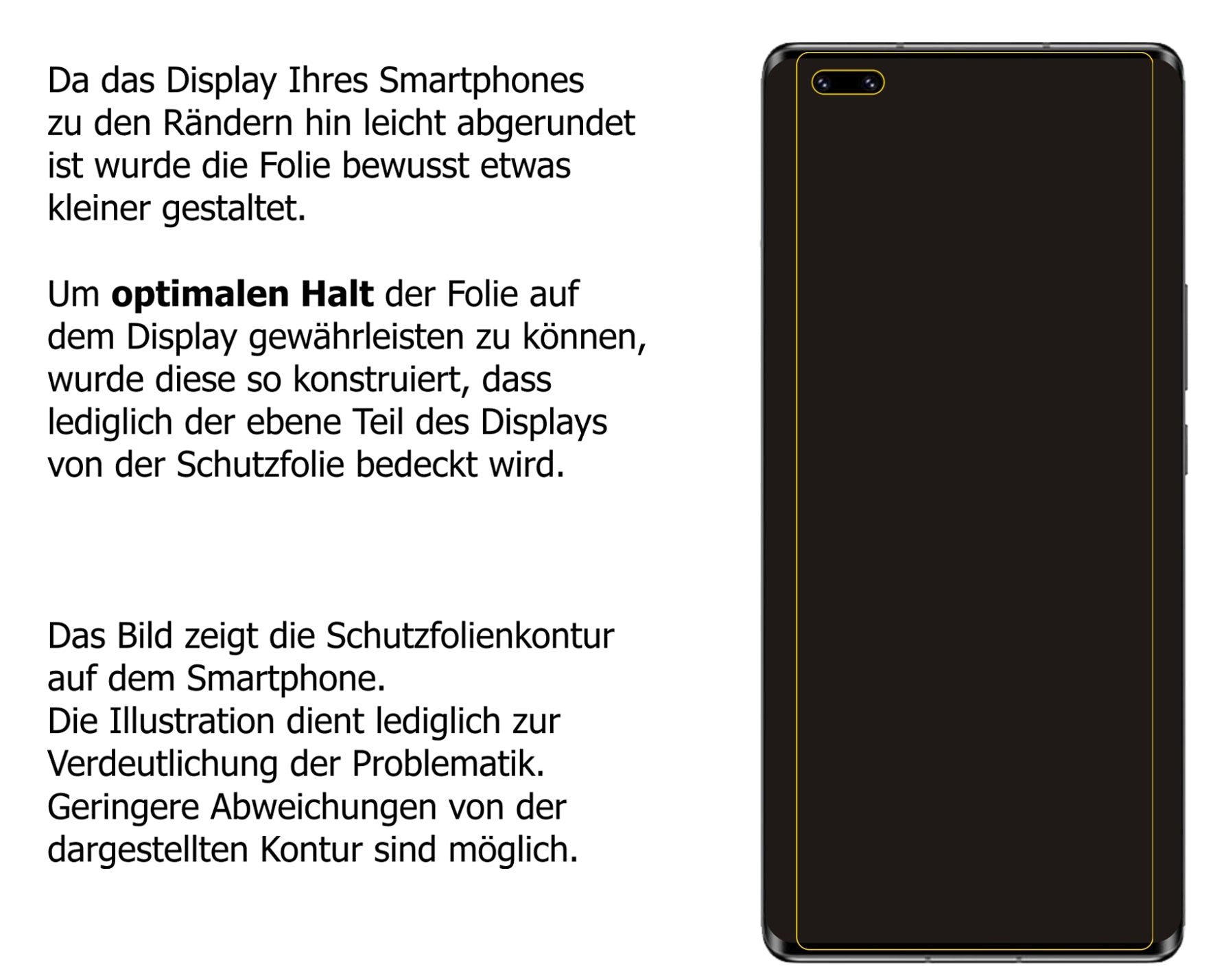 Dünne und klare Folie passend zugeschnitten für Honor V40 5G