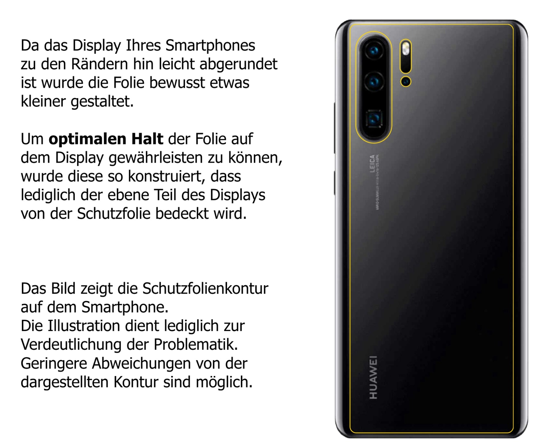Dünne und klare Folie passend zugeschnitten für Huawei P30 Pro New Edition Rückseite