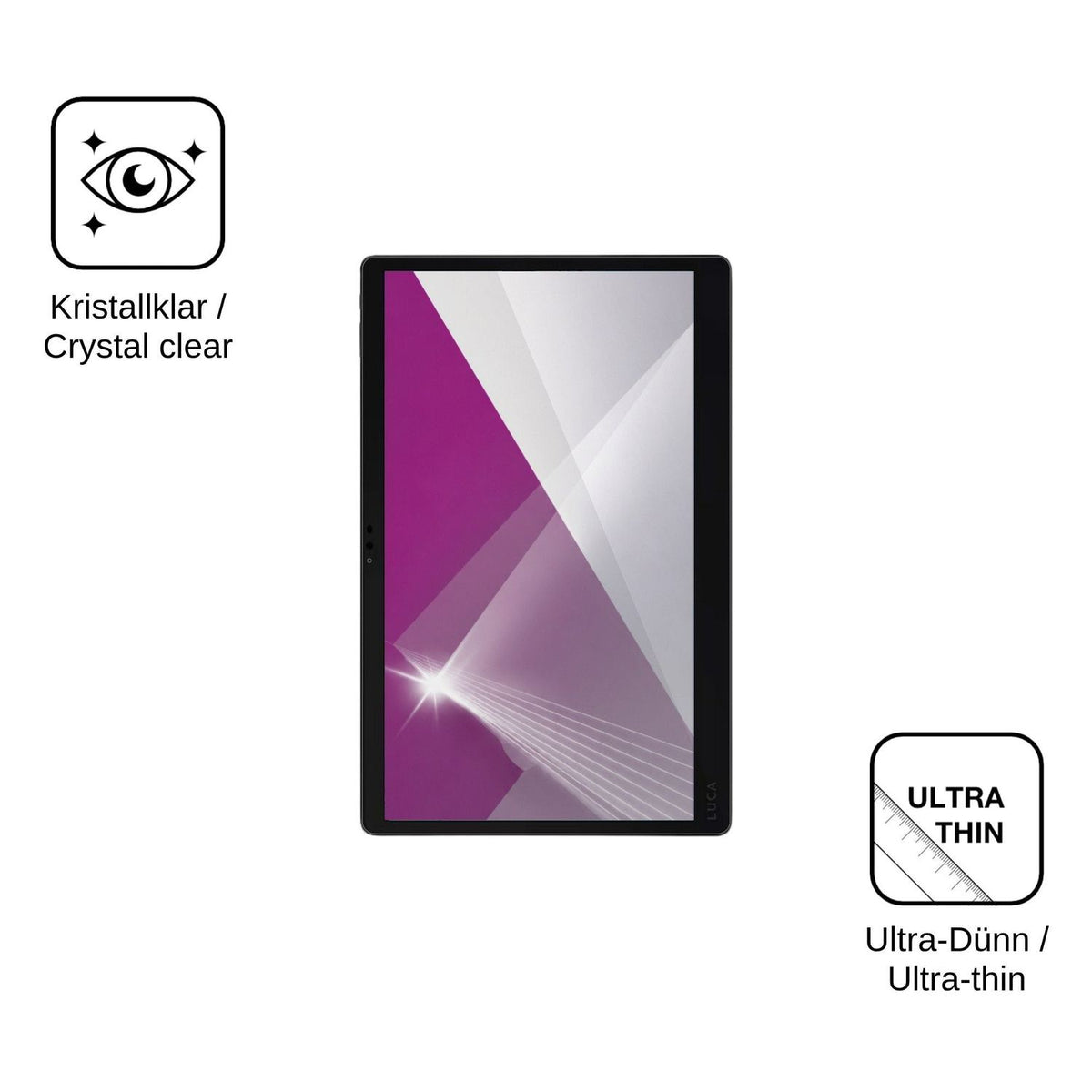 2x Screen Protector for Iris Ohyama Luca TM15F1Q74-V1H Protection Crystal Clear dipos