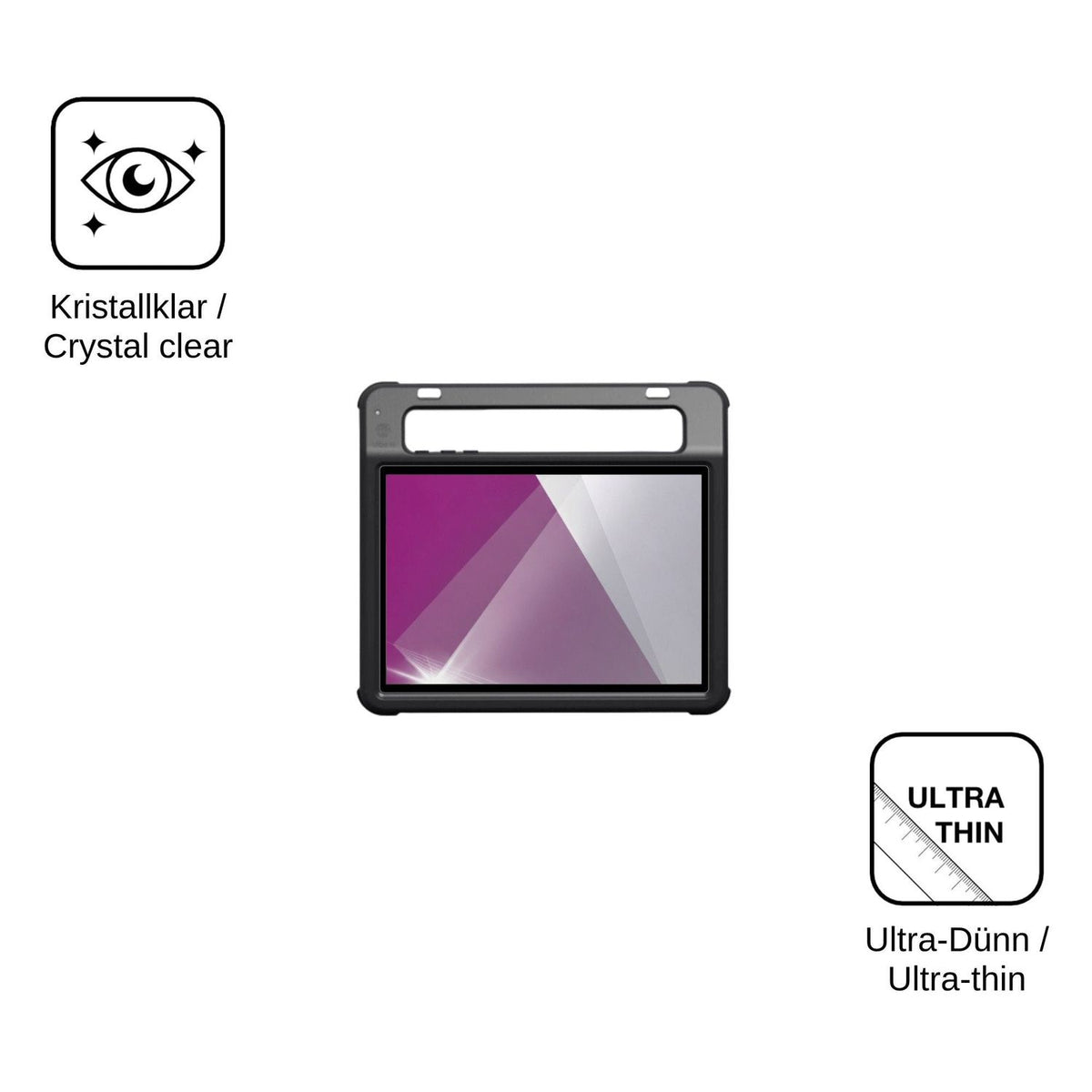 2x Screen Protector for Jabbla Vibe 12 Plus Protection Crystal Clear dipos