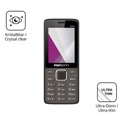 Dünne und klare Folie passend zugeschnitten für Karbonn K24 Plus