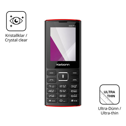 Dünne und klare Folie passend zugeschnitten für Karbonn K99 Pro