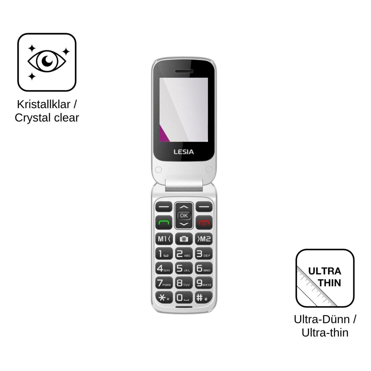 4x Screen Protector for LESIA F1 Protection Crystal Clear dipos
