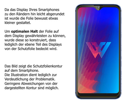 Dünne und klare Folie passend zugeschnitten für LG W30
