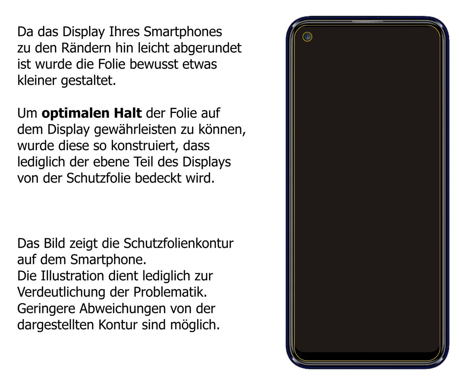 Dünne und klare Folie passend zugeschnitten für LG W41