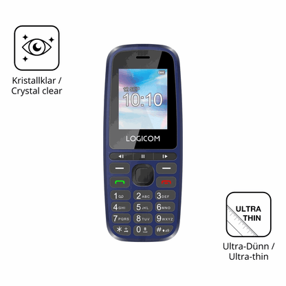 Dünne und klare Folie passend zugeschnitten für Logicom P199e