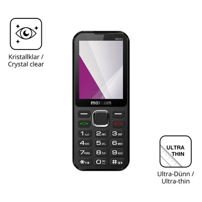 Dünne und klare Folie passend zugeschnitten für MaxCom Classic MM282 4G