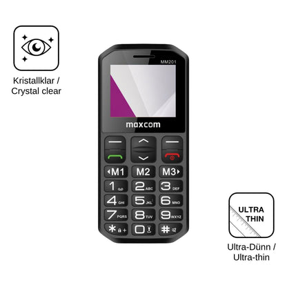 4x Screen Protector for MaxCom MM201 Protection Crystal Clear dipos