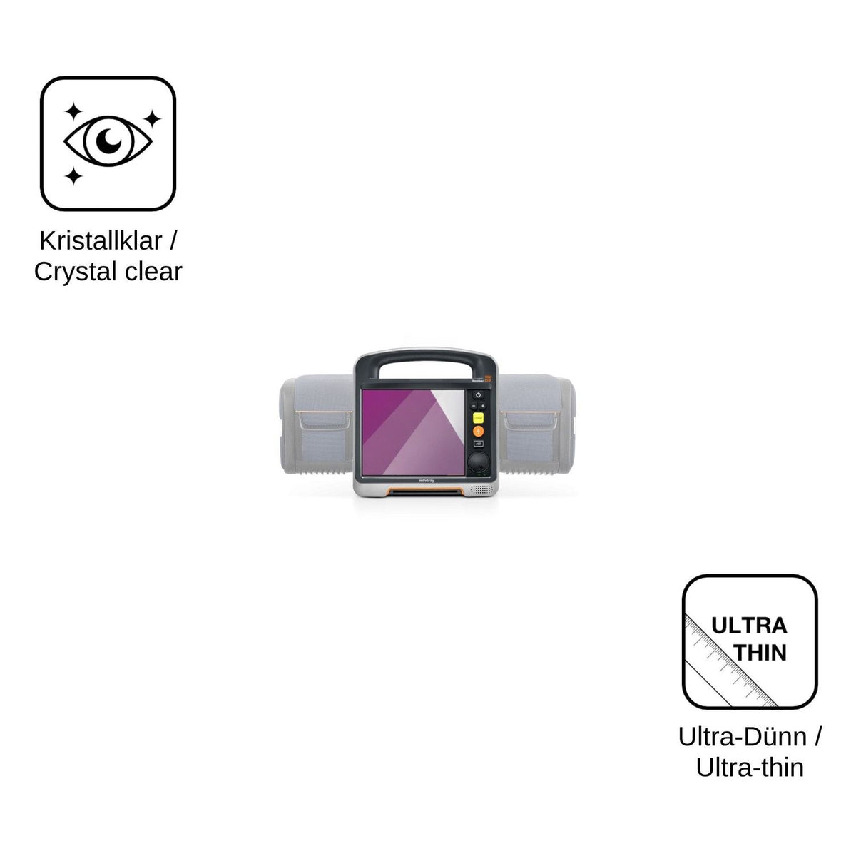 2x Screen Protector for Mindray Beneheart DX Protection Crystal Clear dipos