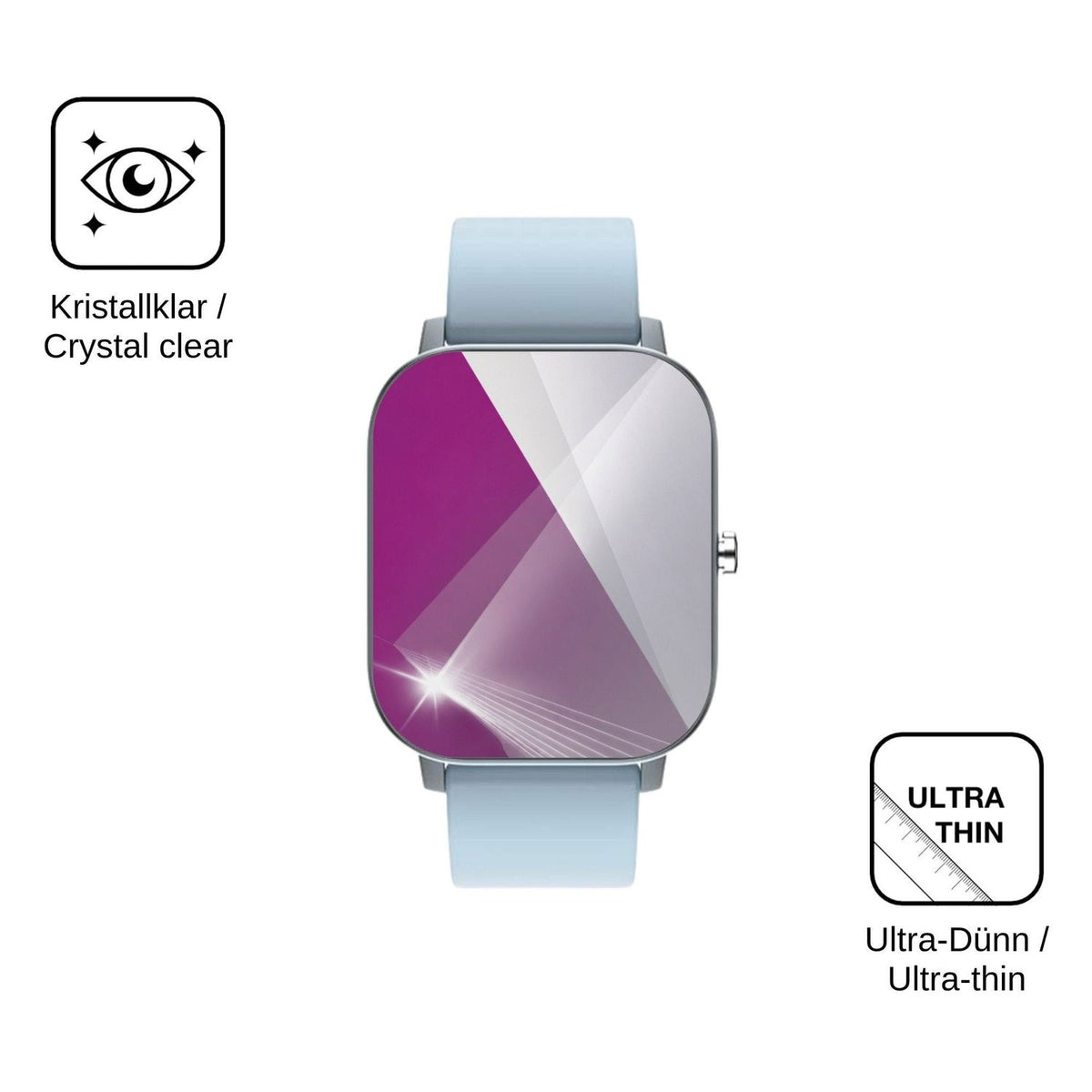 6x Screen Protector for Mopuea Smartwatch 1.4 Protection Crystal Clear dipos