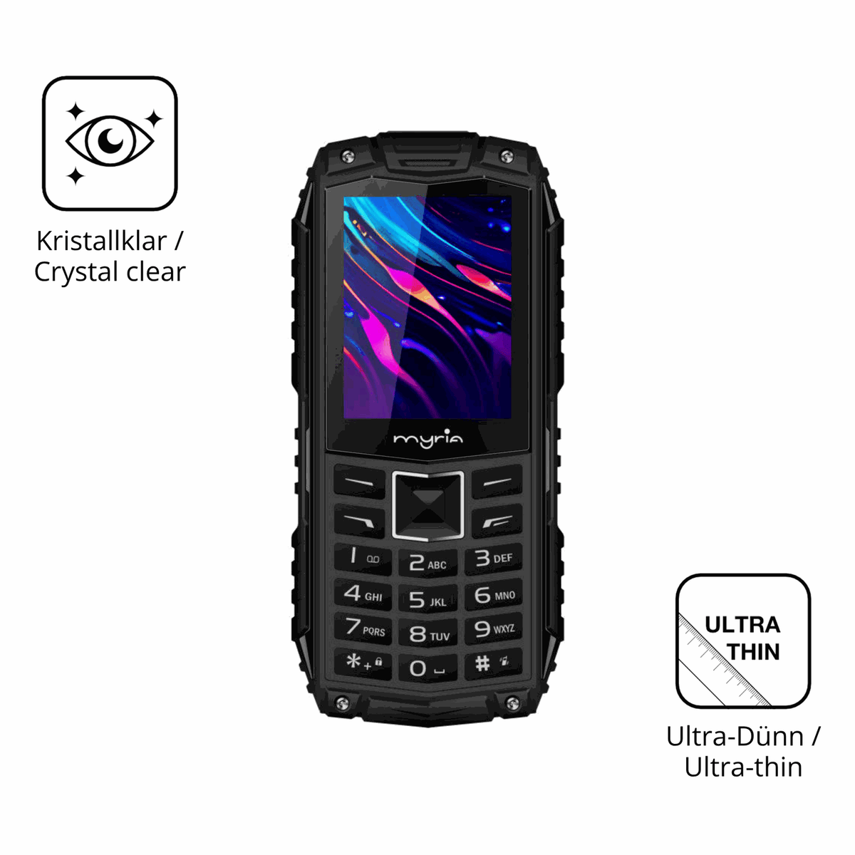 InfinixNote 60 Pro mit aufgebrachter dipos Flex Schutzfolie, glasklare Darstellung ohne Einschränkungen