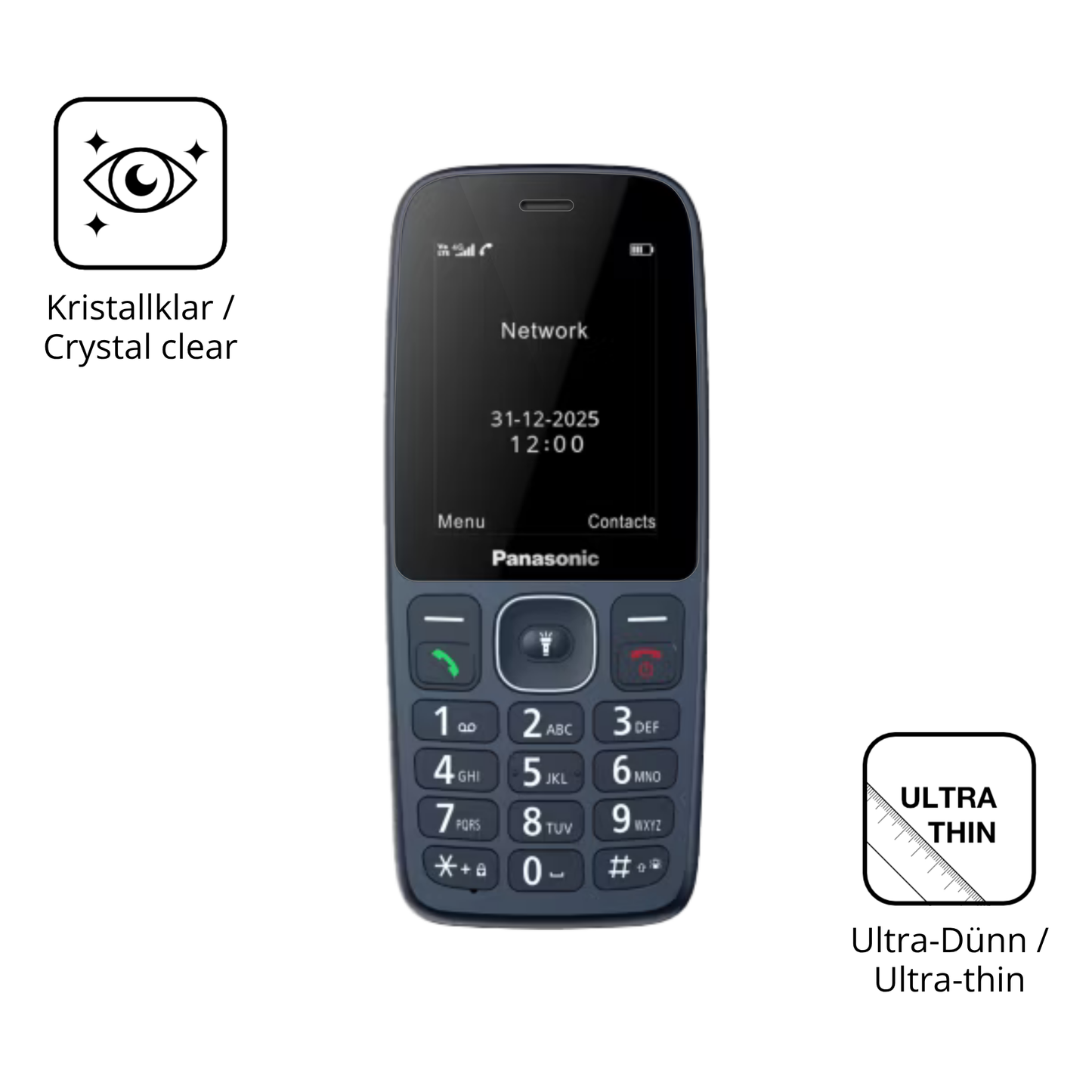 Dünne und klare Folie passend zugeschnitten für Panasonic KX-TF400