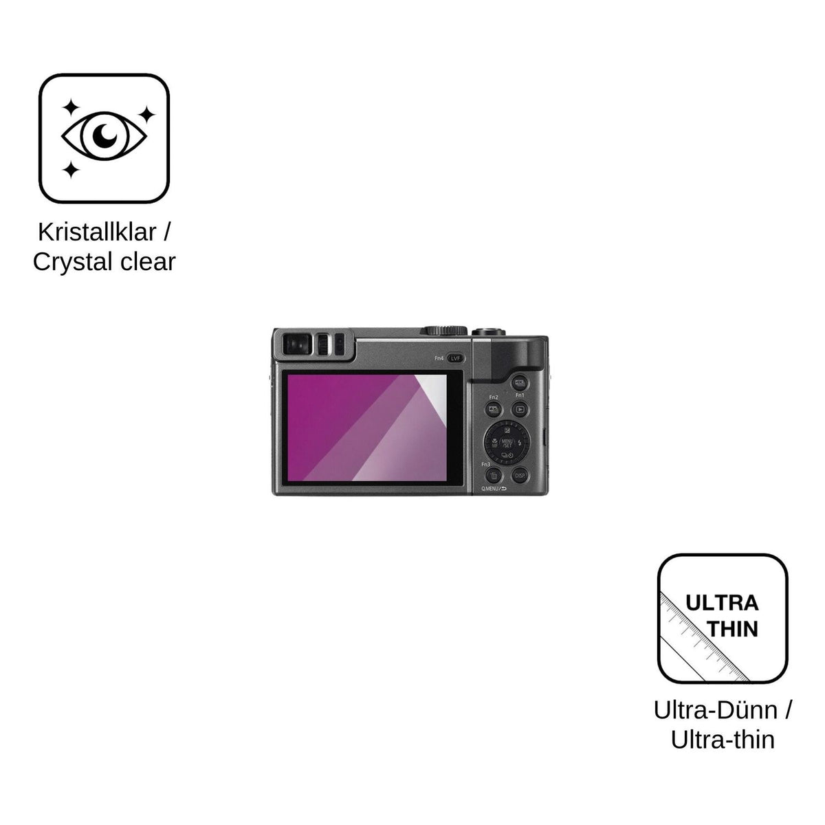 4x Screen Protector for Panasonic Lumix DC-TZ90 Protection Crystal Clear dipos