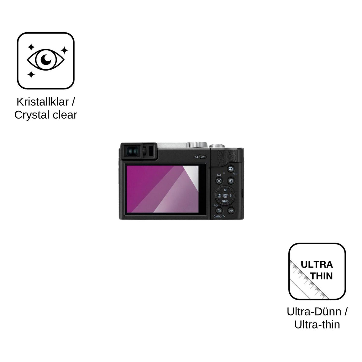 4x Screen Protector for Panasonic Lumix DC-TZ96 Protection Crystal Clear dipos