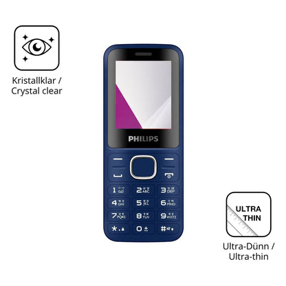 Dünne und klare Folie passend zugeschnitten für Philips E2104