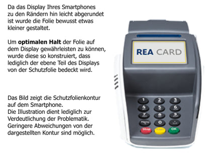 Dünne und klare Folie passend zugeschnitten für REA CARD T7 pro