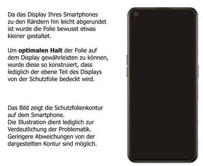 Dünne und klare Folie passend zugeschnitten für Realme X7 Max 5G