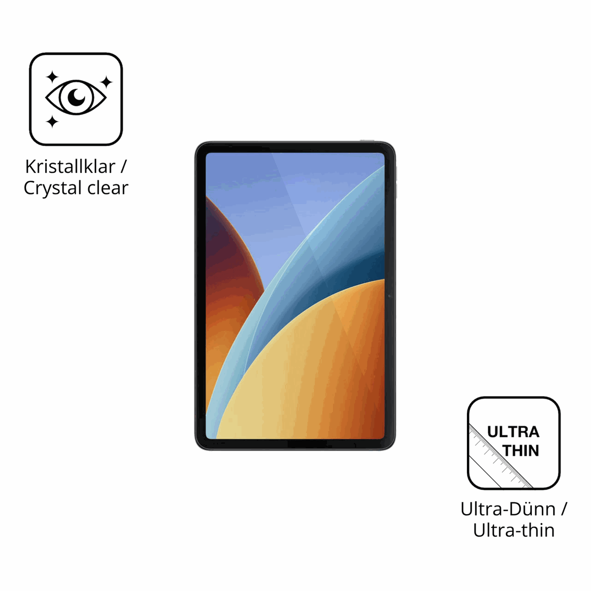 Dünne und klare Folie passend zugeschnitten für Redmi Pad 2 9.7