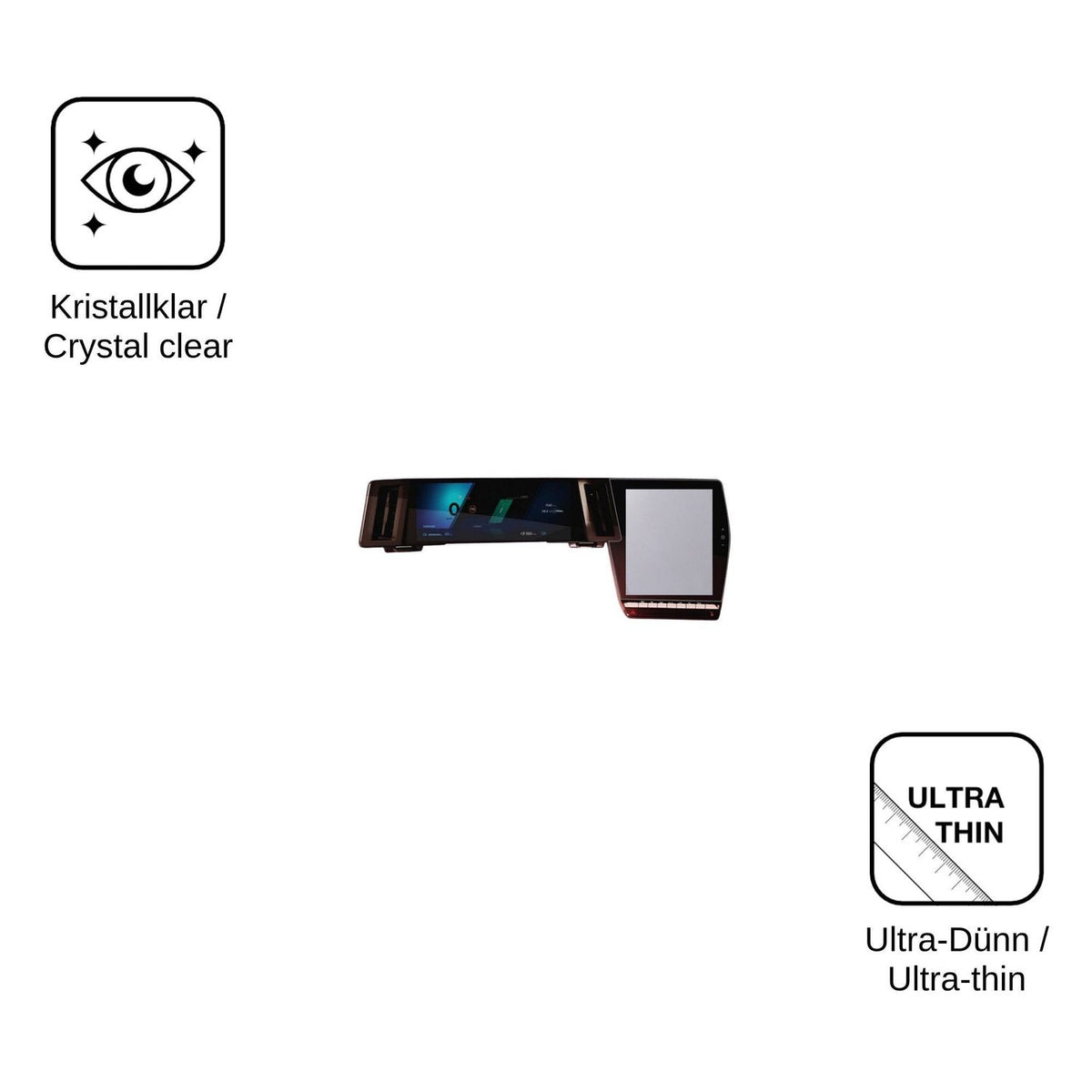 2x Screen Protector for Renault Austral openR Link 12 Protection Crystal Clear dipos