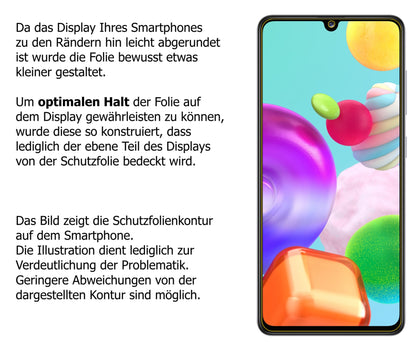 Dünne und klare Folie passend zugeschnitten für Samsung Galaxy A41