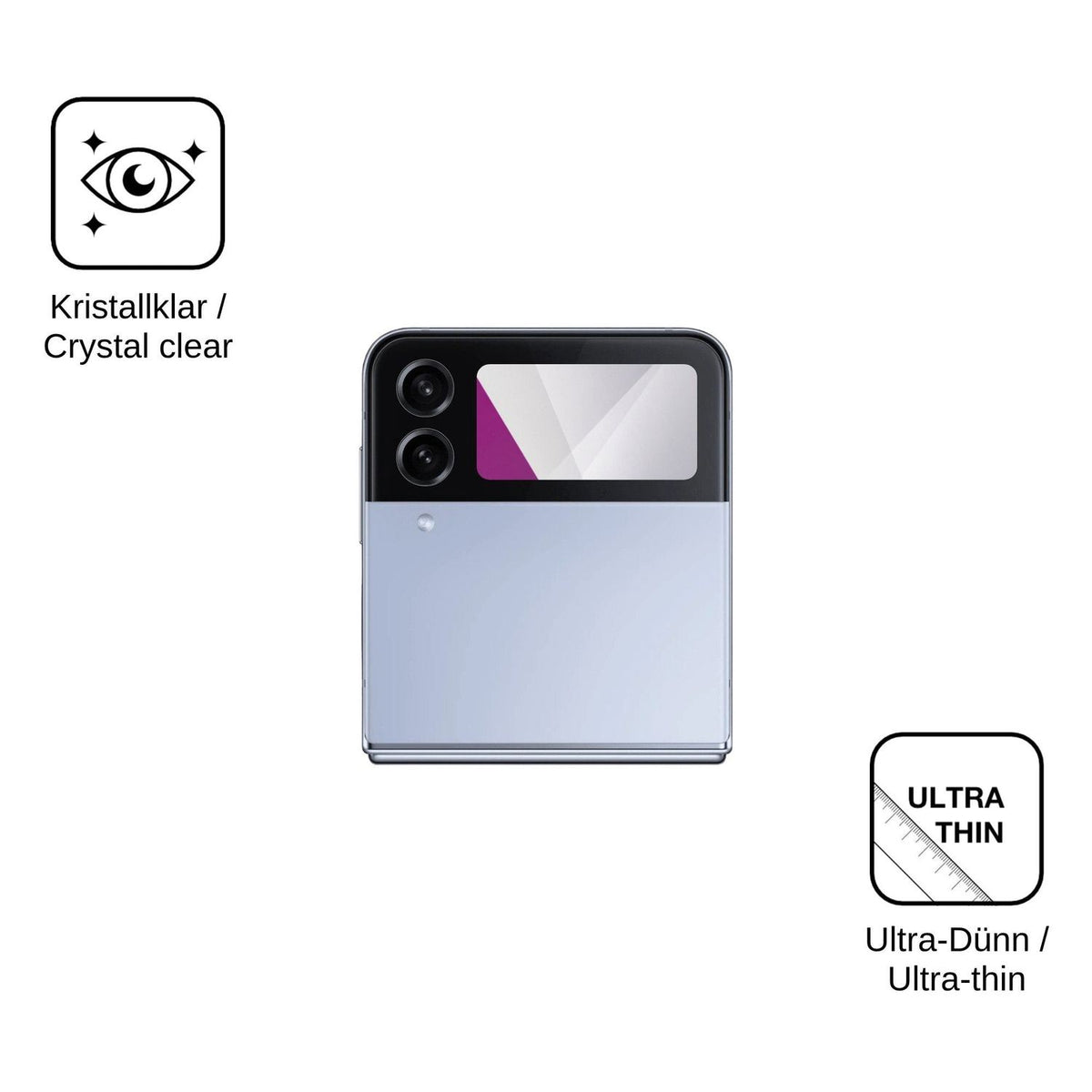 4x Screen Protector for Samsung Galaxy Z Flip4 5G Outside Protection Crystal Clear dipos
