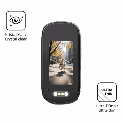 Dünne und klare Folie passend zugeschnitten für Sosisul 01141643 Mini Action-Cam