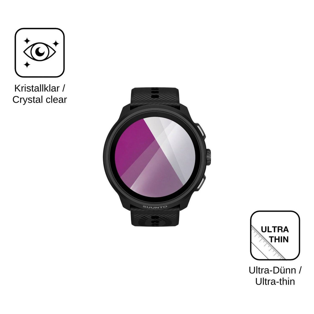 6x Screen Protector for Suunto Run 2 Protection Crystal Clear dipos