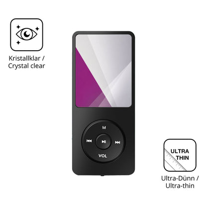 Dünne und klare Folie passend zugeschnitten für Tarswesi BFQ-LCT01 MP3-Player
