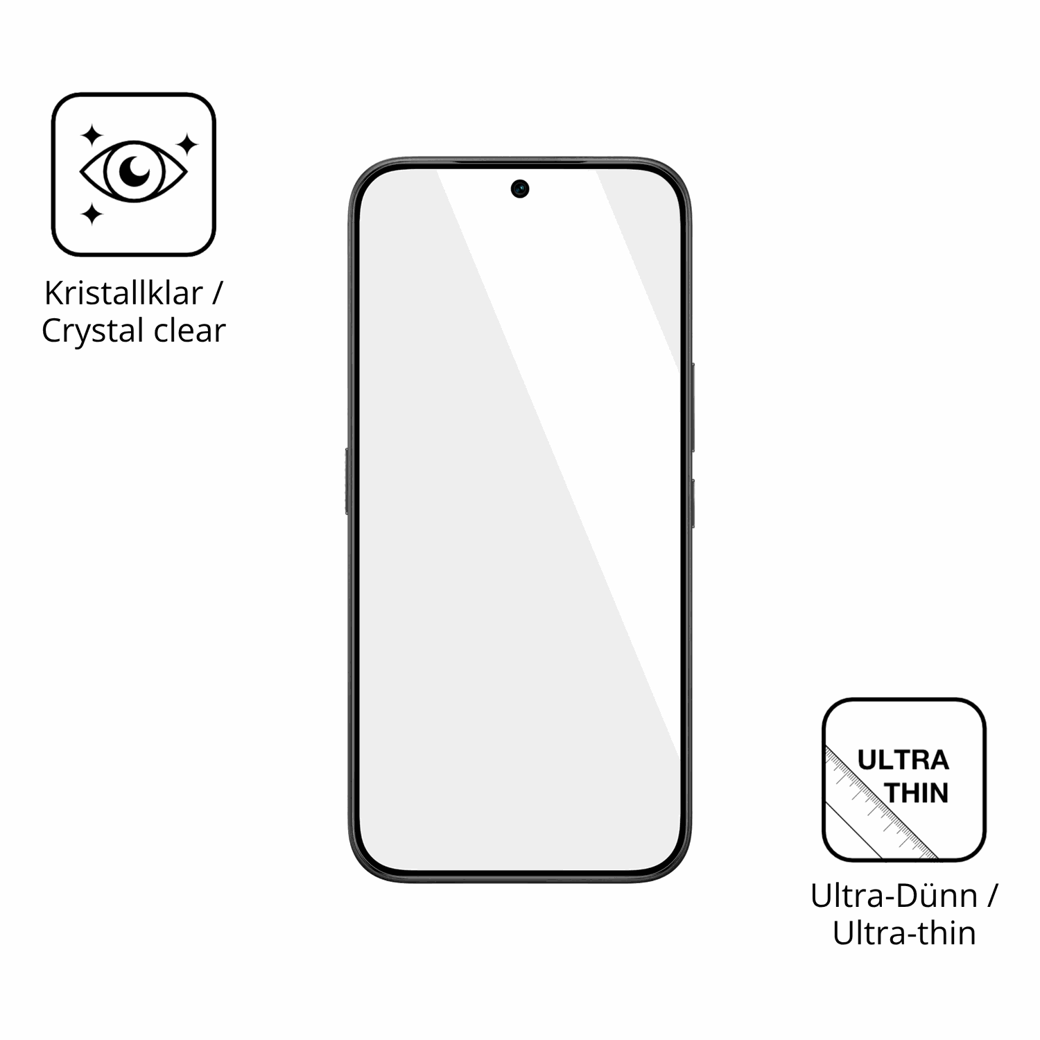 Dünne und klare Folie passend zugeschnitten für Tecno Camon 50