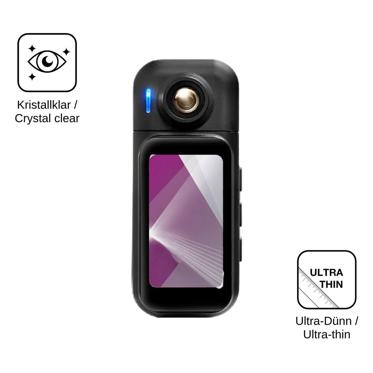 4x Screen Protector for Tiantianle H91 Action Cam Protection Crystal Clear dipos