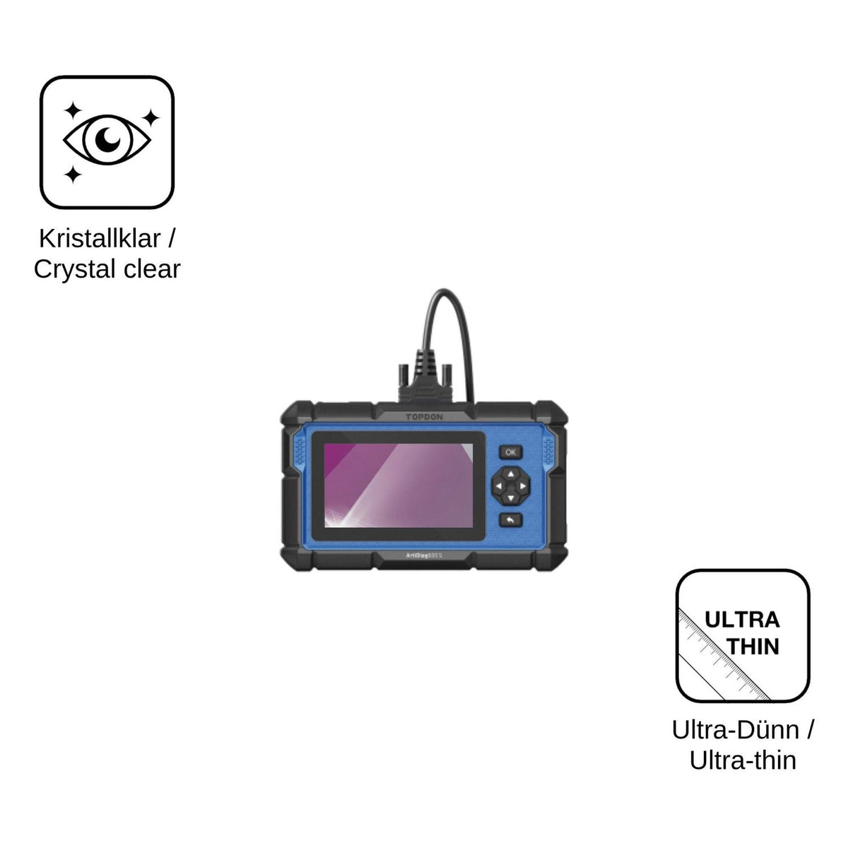 4x Screen Protector for Topdon ArtiDiag 600 S Protection Crystal Clear dipos