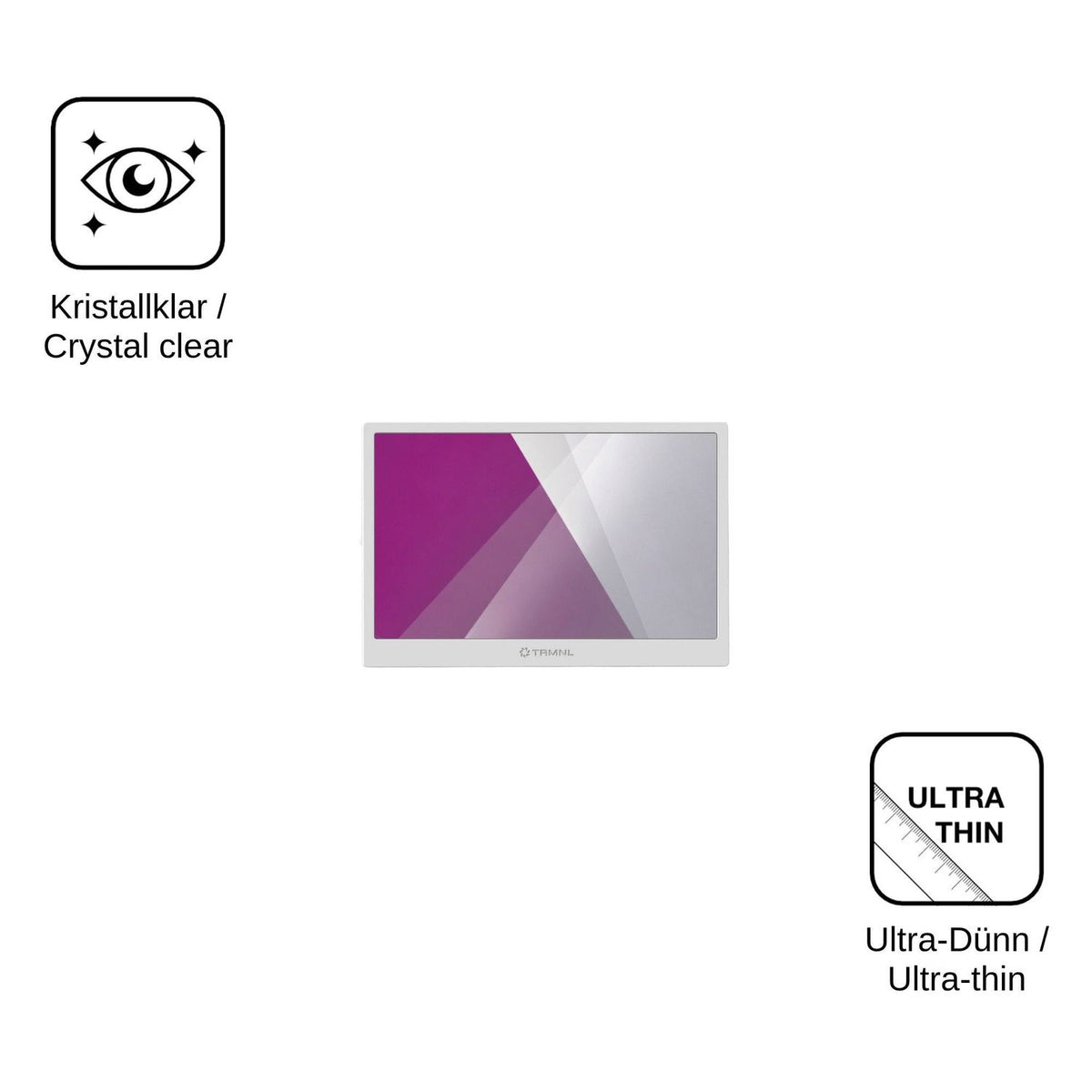 2x Screen Protector for TRMNL X Protection Crystal Clear dipos