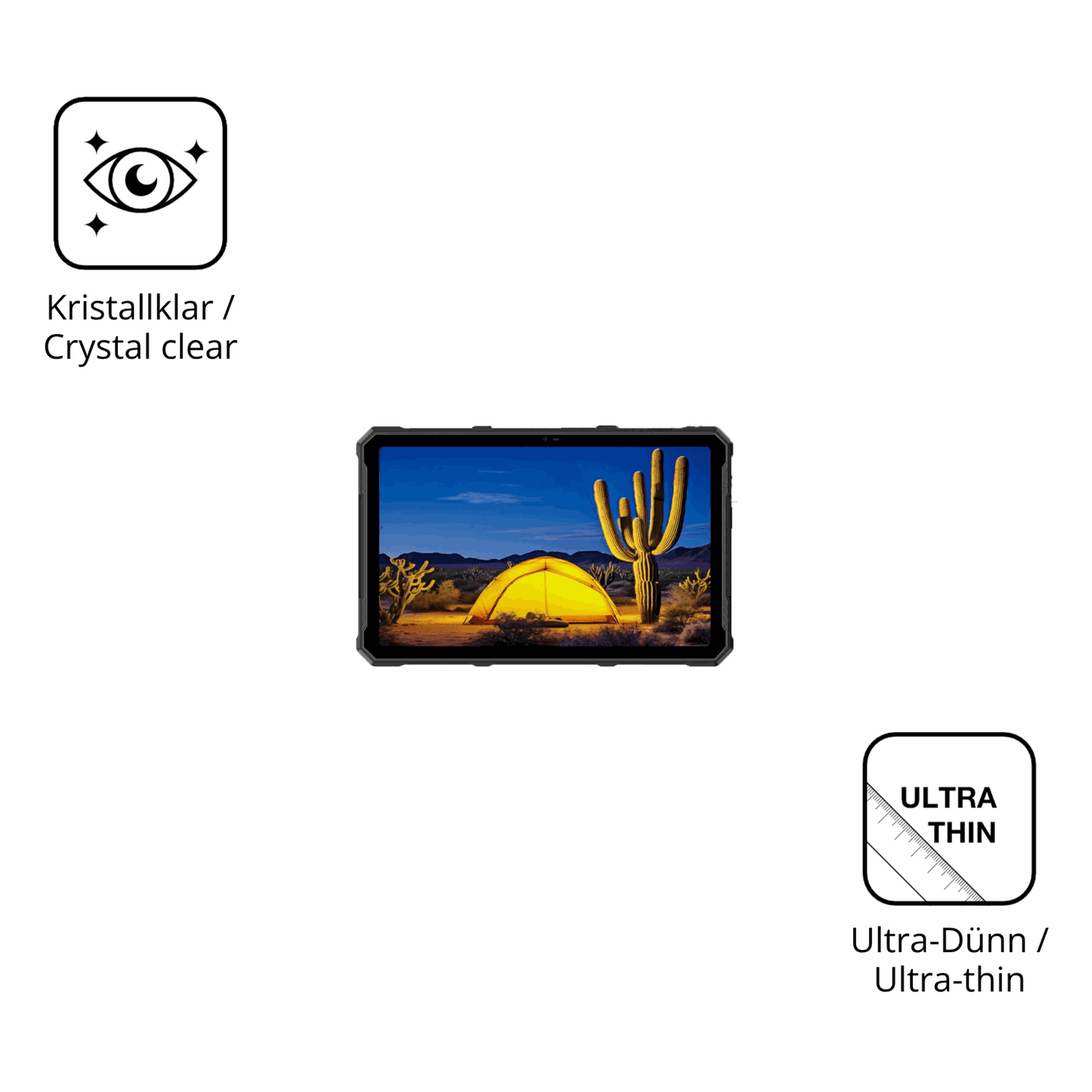 Dünne und klare Folie passend zugeschnitten für Ulefone Armor Pad 4T Ultra