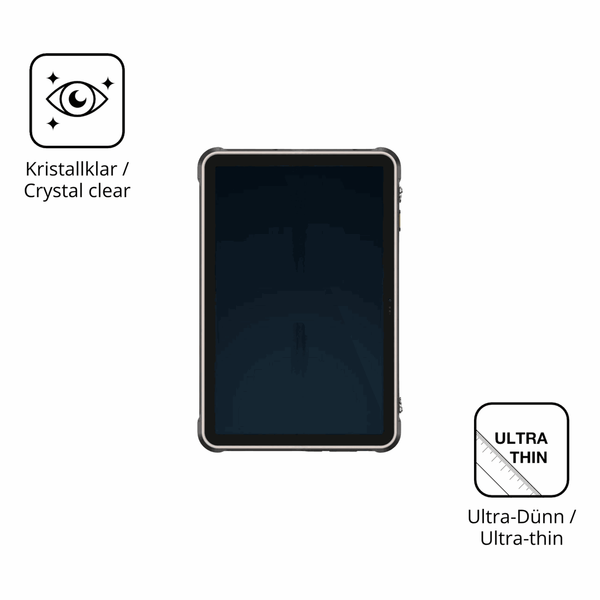 D�nne und klare Folie passend zugeschnitten f�r Ulefone RugKing Pad 2 Pro