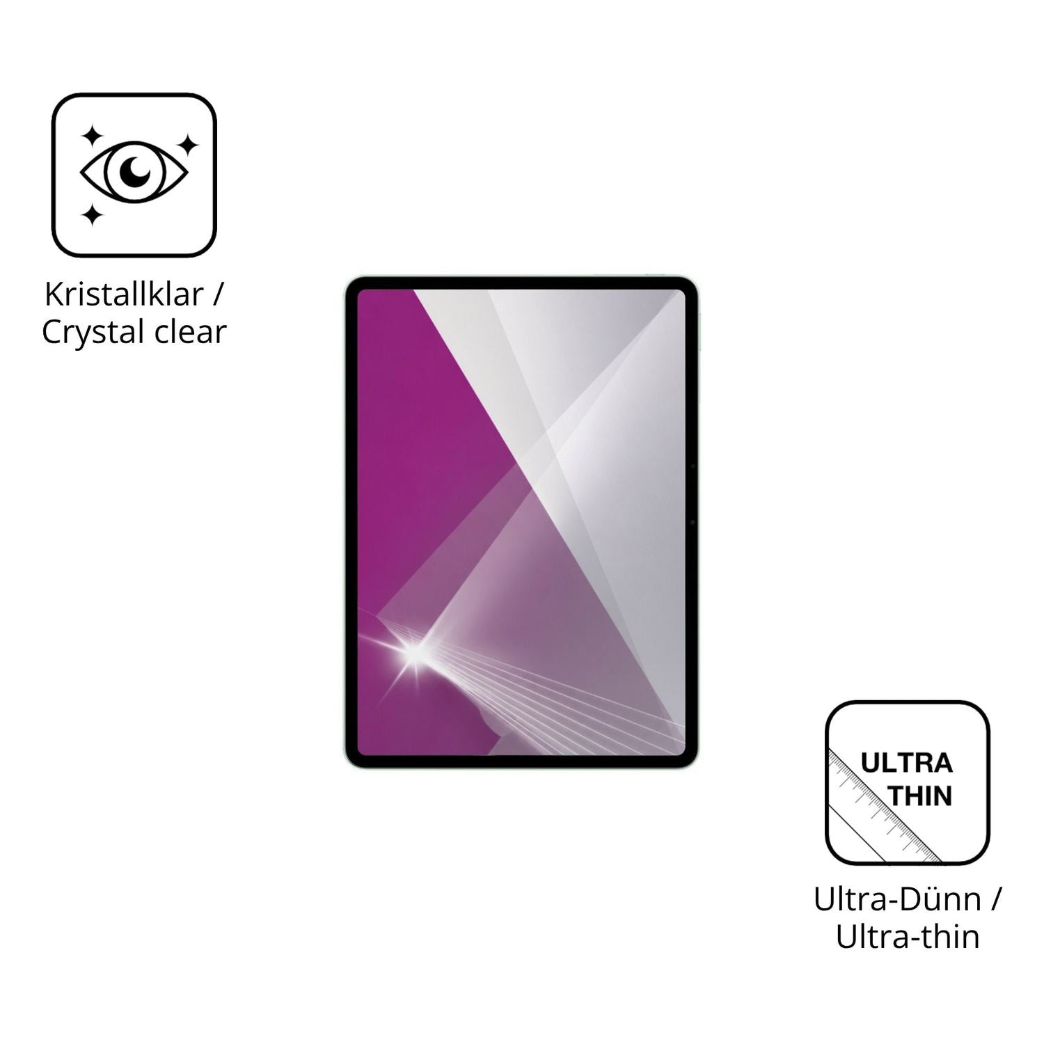 Dünne und klare Folie passend zugeschnitten für Vivo Pad5c