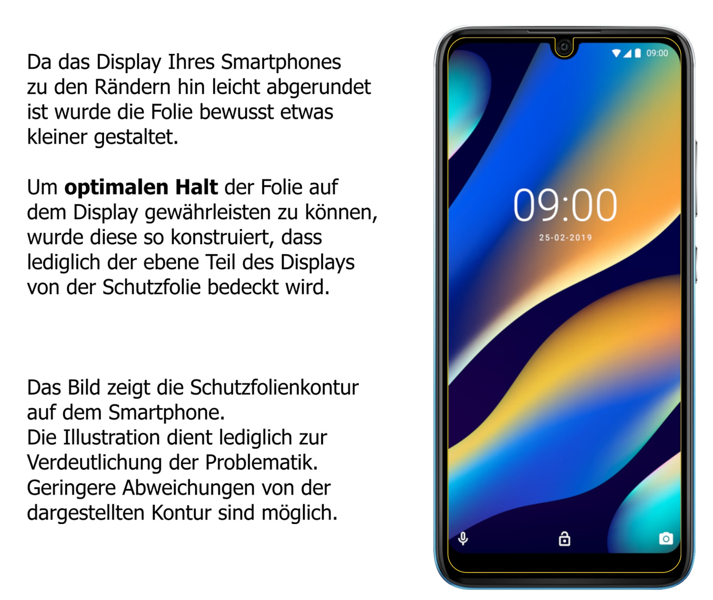 Dünne und klare Folie passend zugeschnitten für Wiko View 3 Lite