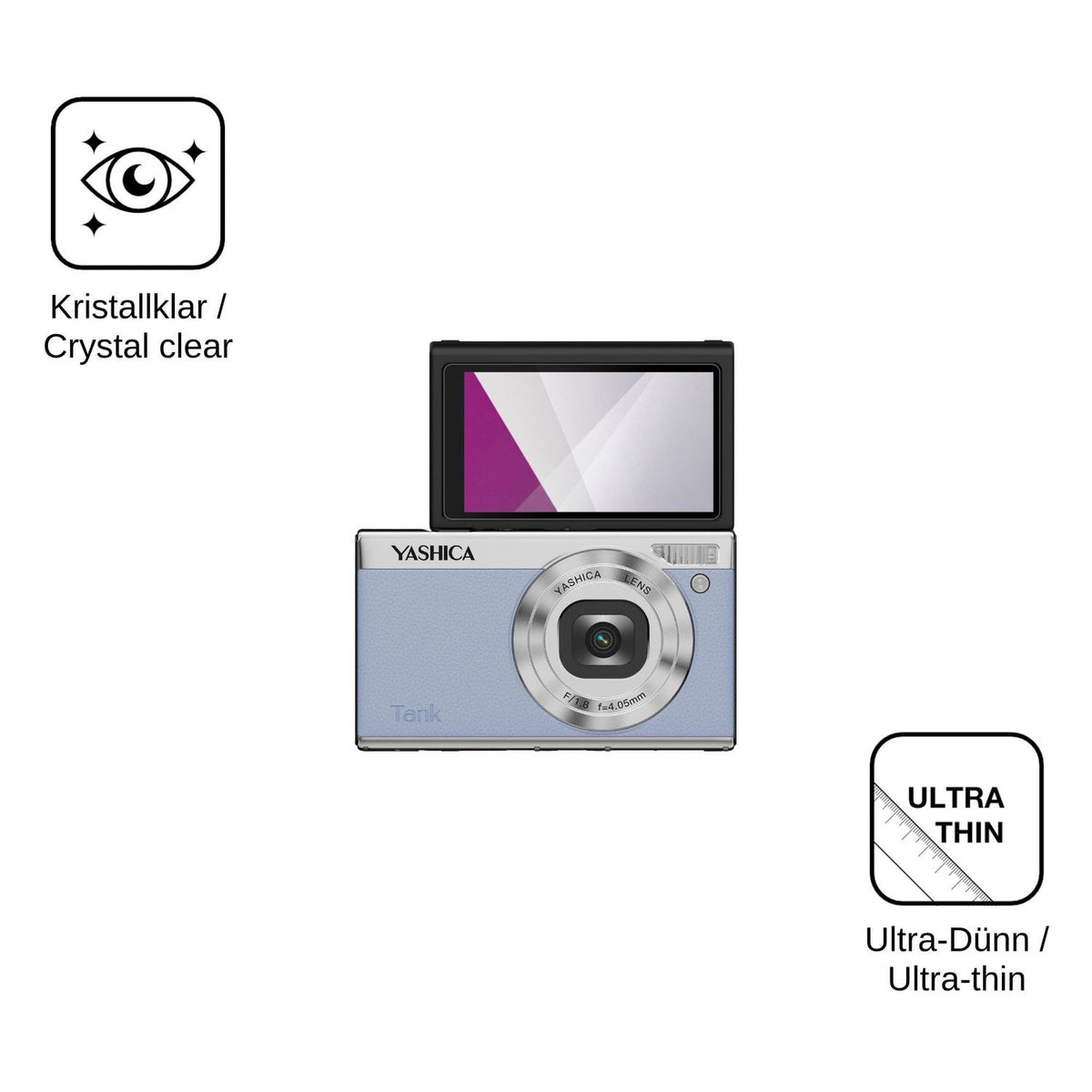 4x Screen Protector for Yashica Tank Compact Protection Crystal Clear dipos